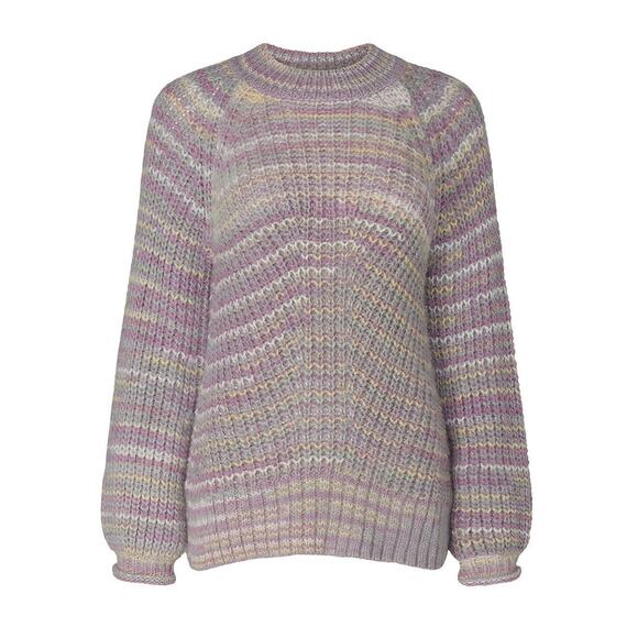 Nicholas Maliya Purple Marled Alpaca Wool Blend Sweater - Picture 4 of 6